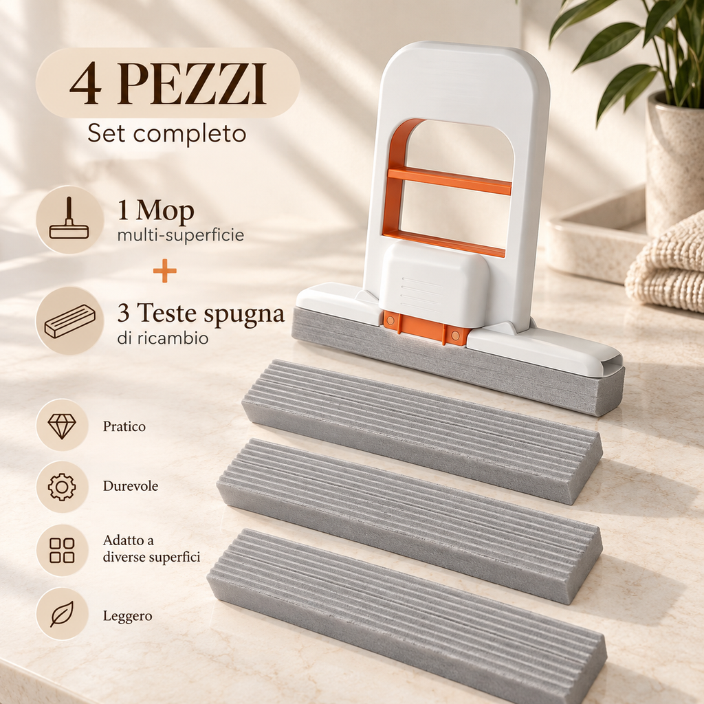 LilyMop™ - Mini Mocio Autostrizzante da Tavolo, per Cucina e Bagno