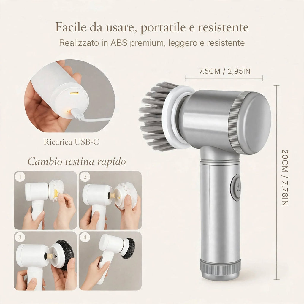 LilyScrub® - Spazzola Elettrica 5 in 1