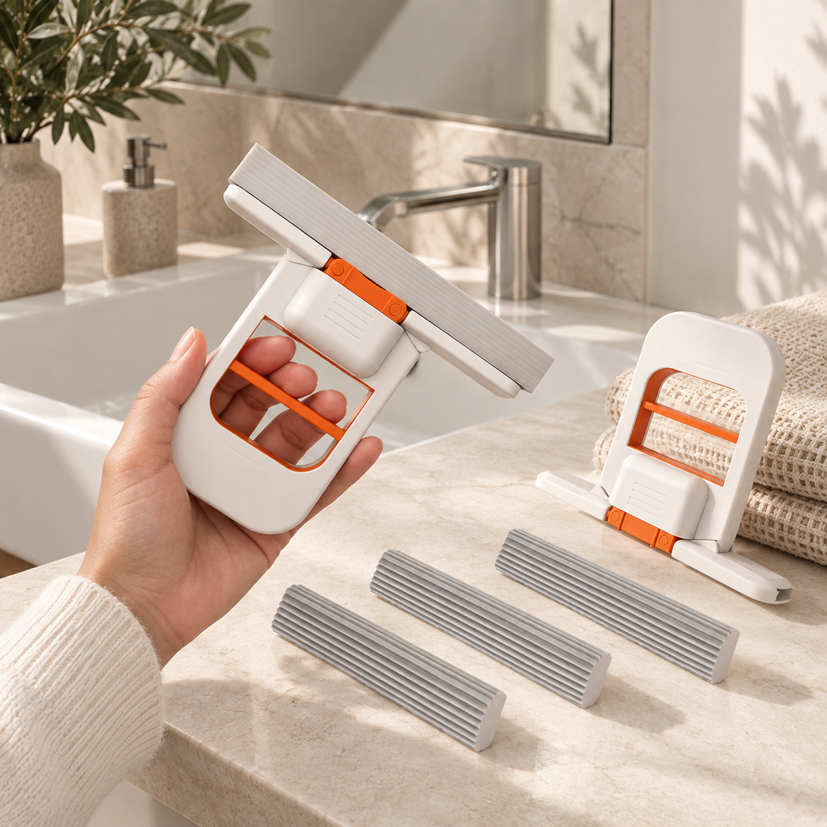 LilyMop™ - Mini Mocio Autostrizzante da Tavolo, per Cucina e Bagno